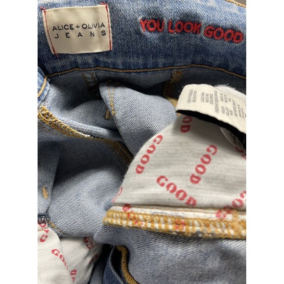 ALICE + OLIVIA JEANS Good High-Rise Skinny Jeans w/ Waistband. Size: 24 - Picture 7 of 7